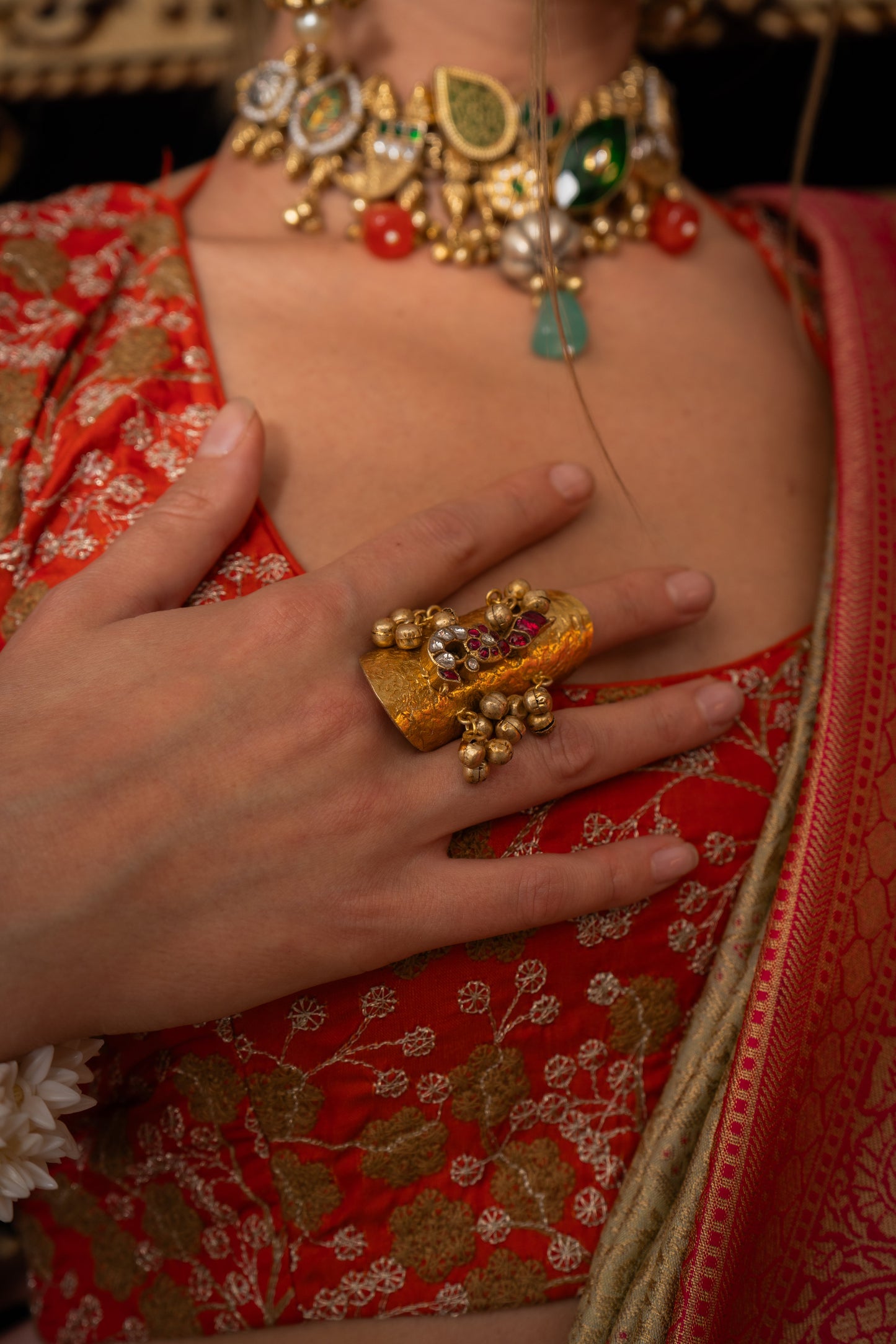 Taaj jadau Ring
