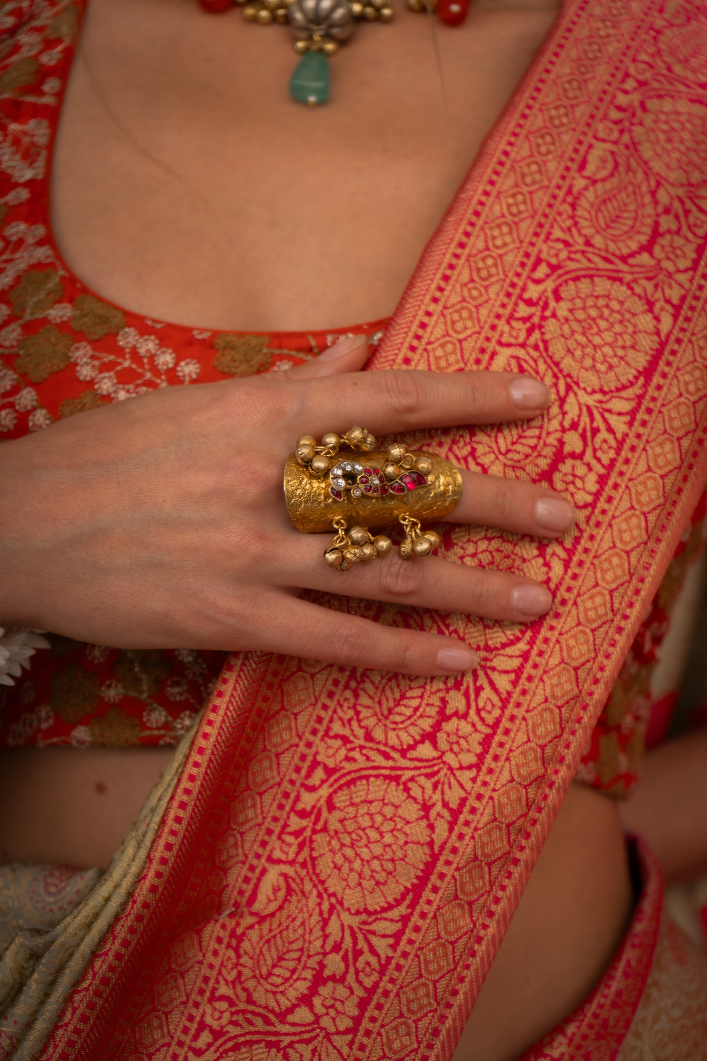 Taaj jadau Ring