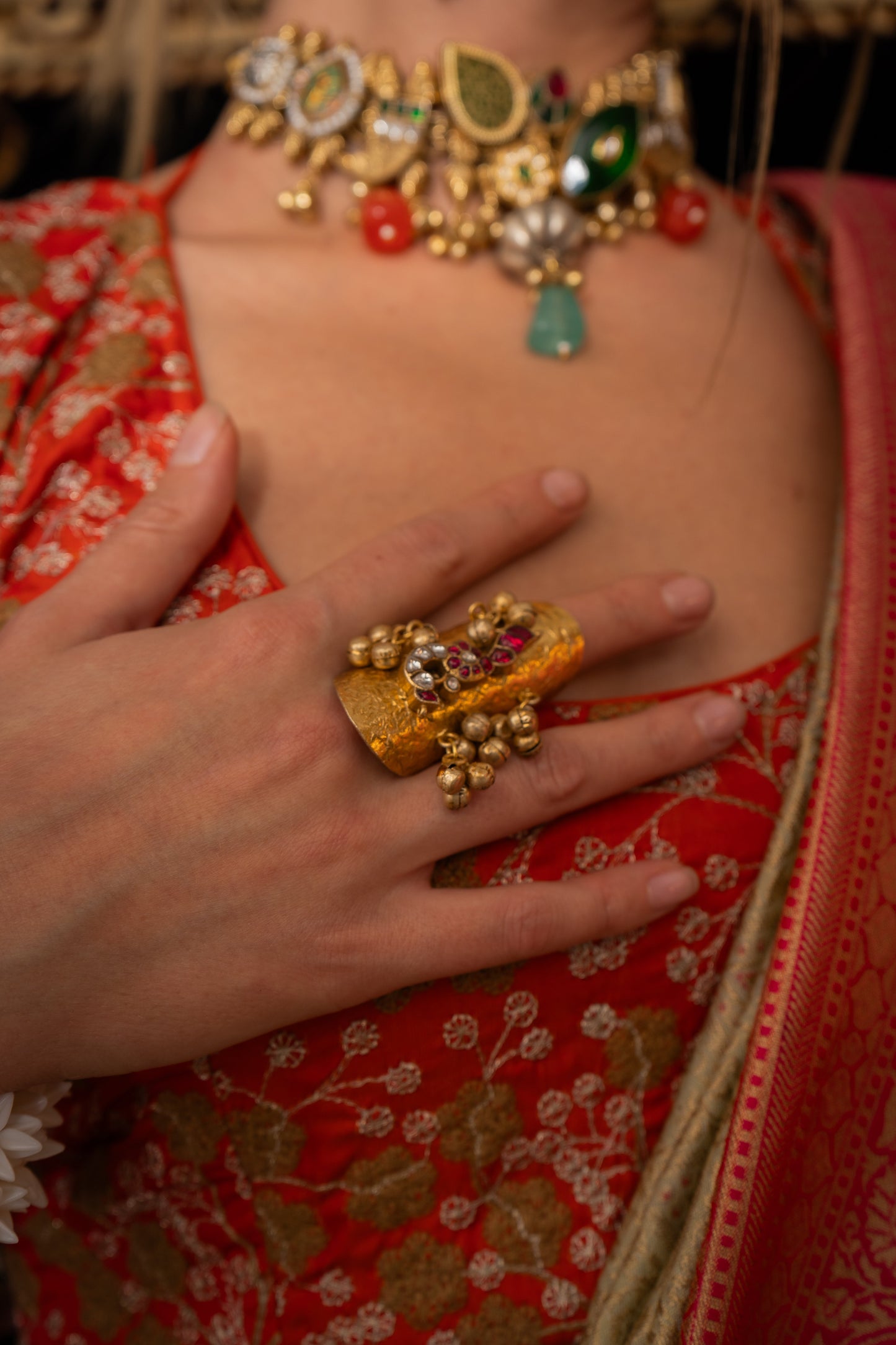 Taaj jadau Ring
