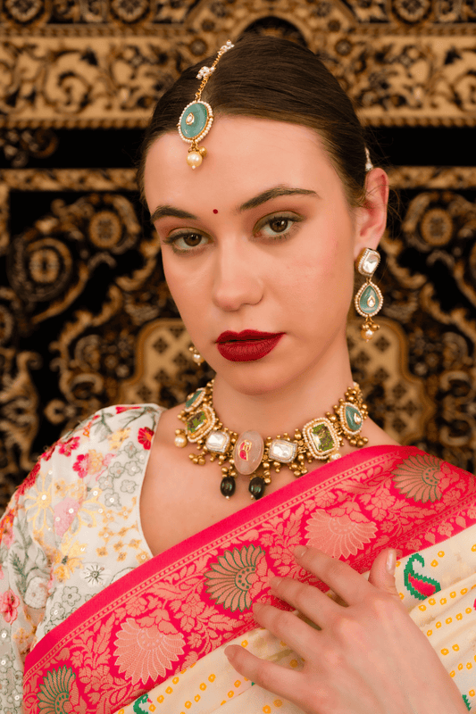 Mringaka Jadau Multi Necklace set